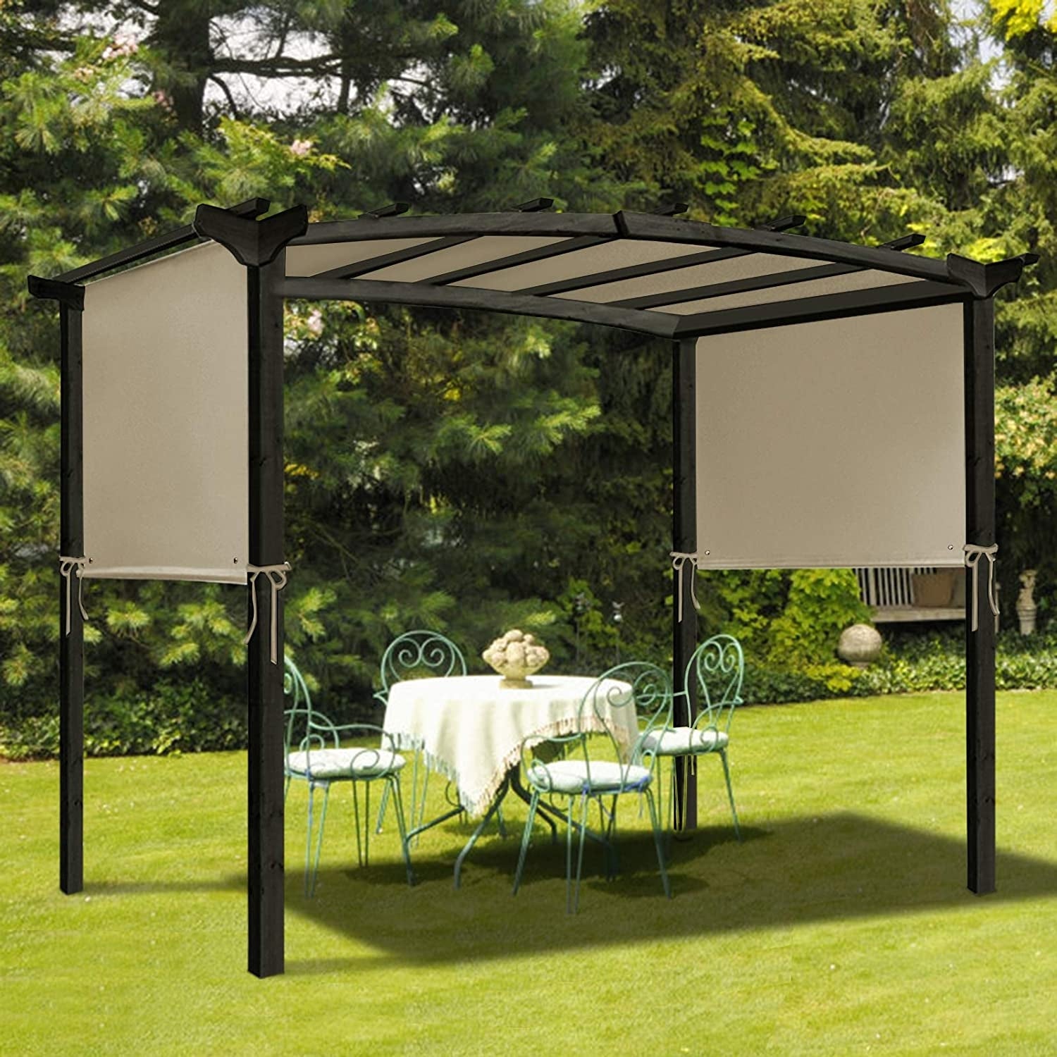 6.7 x 17 Feet Pergola Structure Universal Replacement Canopy Cover Outdoor Shades at Gallery Canada