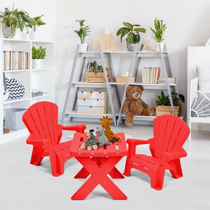 3-Piece Plastic Children Play Table Chair Set, Red Kids Table & Chair Sets   at Gallery Canada