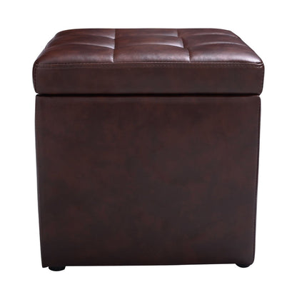 Ottoman Pouffe Storage Box Lounge Seat Footstools , Brown Ottomans   at Gallery Canada