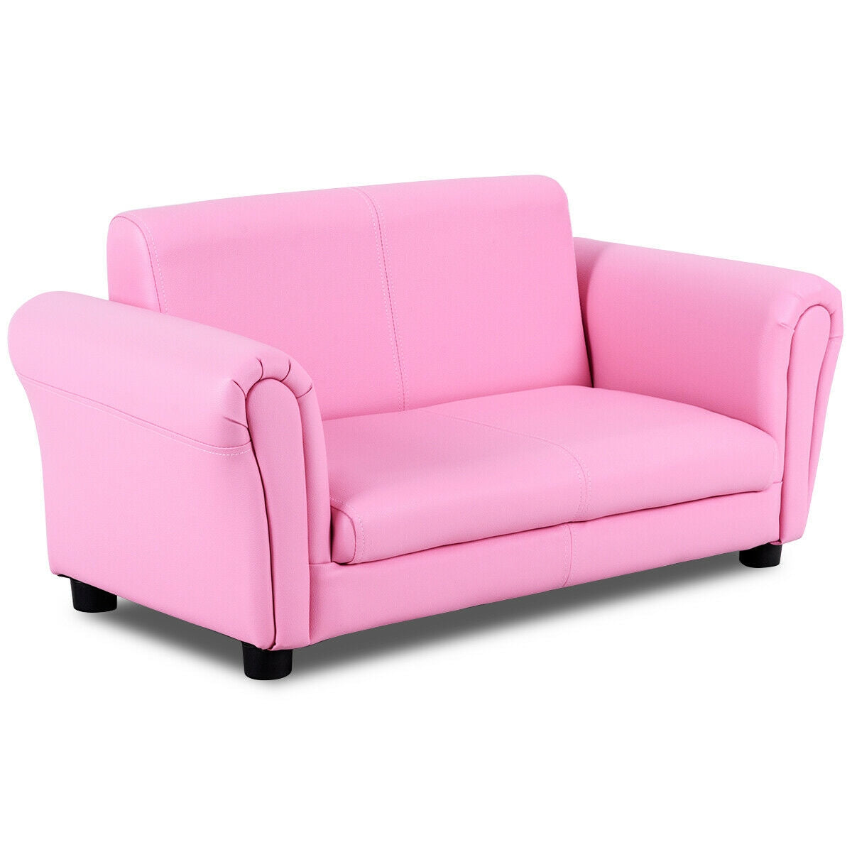 Soft Kids Double Sofa with Ottoman, Pink Kids Chairs & Seating   at Gallery Canada