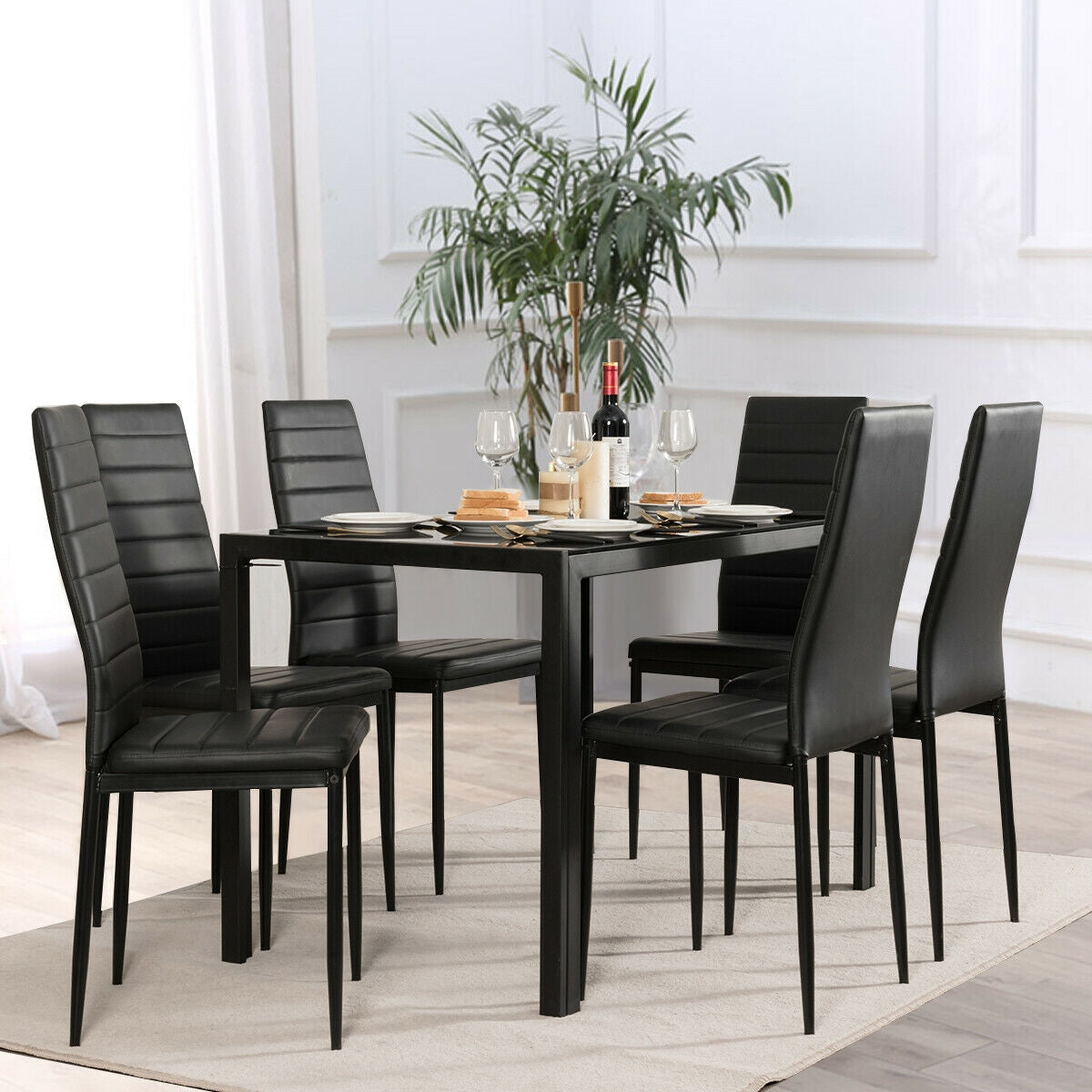 Set of 6 High Back Dining Chairs-Set of 6 Dining Chairs   at Gallery Canada