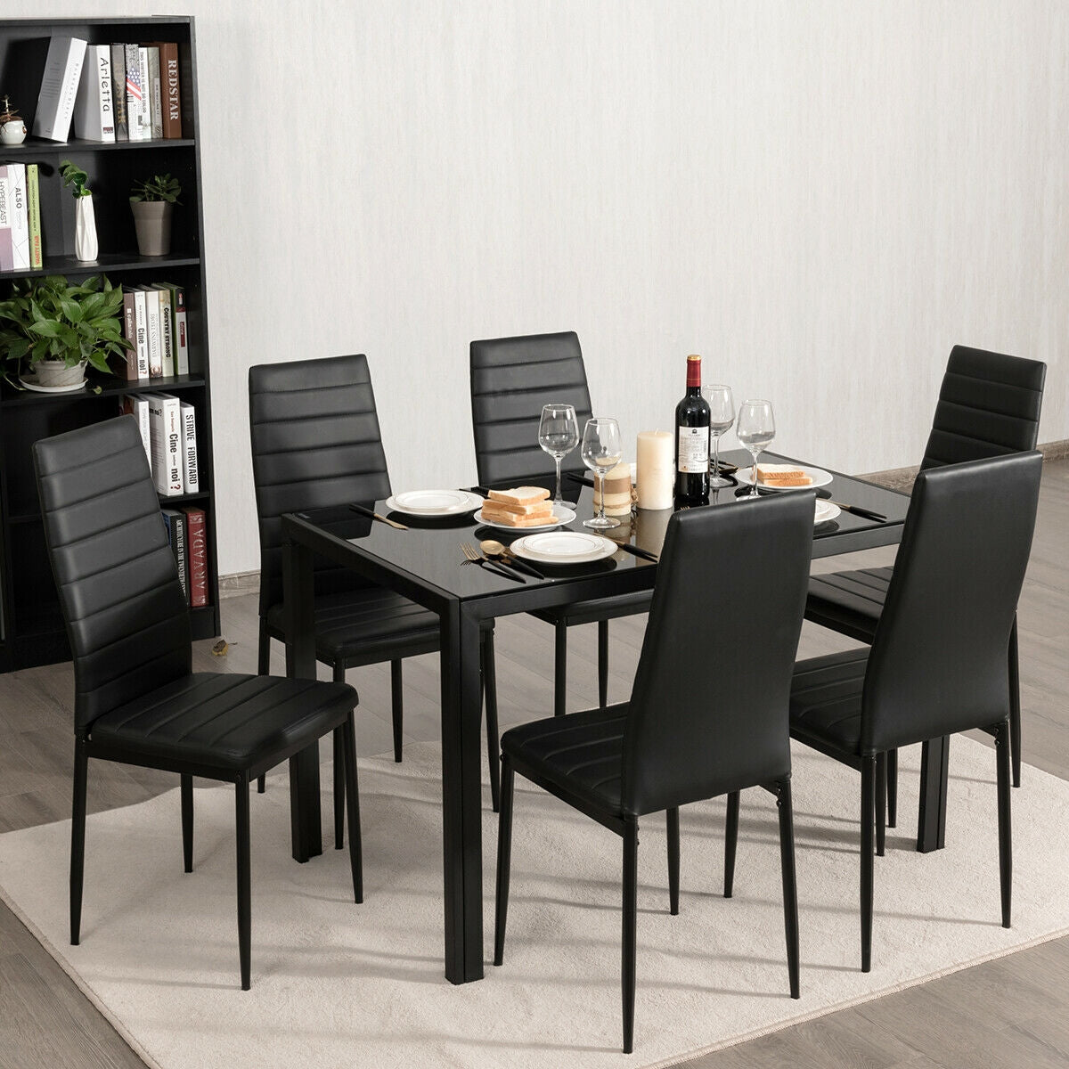 Set of 6 High Back Dining Chairs-Set of 6 Dining Chairs   at Gallery Canada