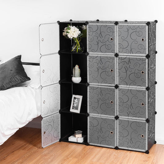 DIY 12 Cube Portable Closet Storage Organizer, Black Clothing & Closet Storage   at Gallery Canada