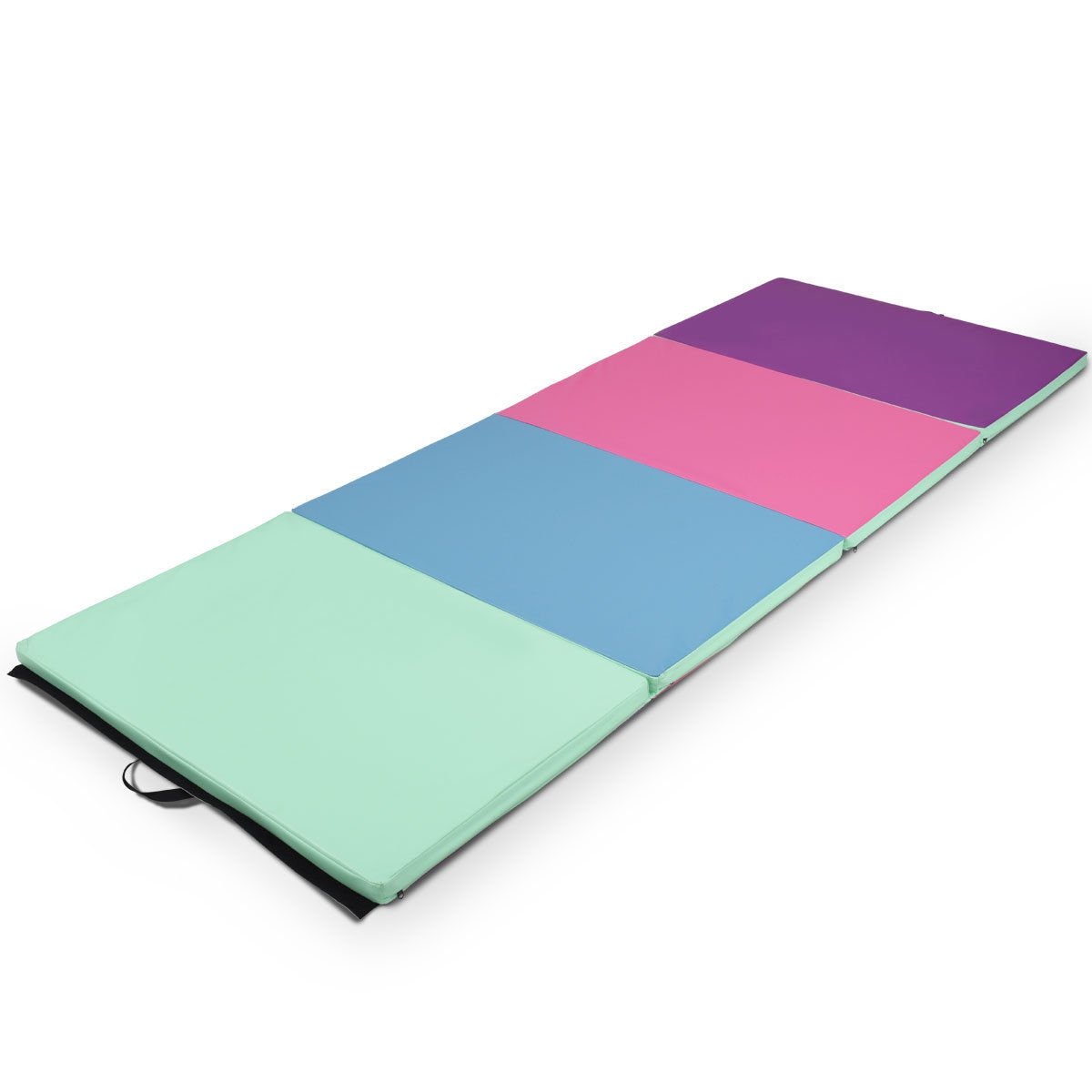 4 Feet x 10 Feet Thick Folding Panel Gymnastics Mat-Multiolor, Multicolor Yoga & Gym Mats   at Gallery Canada