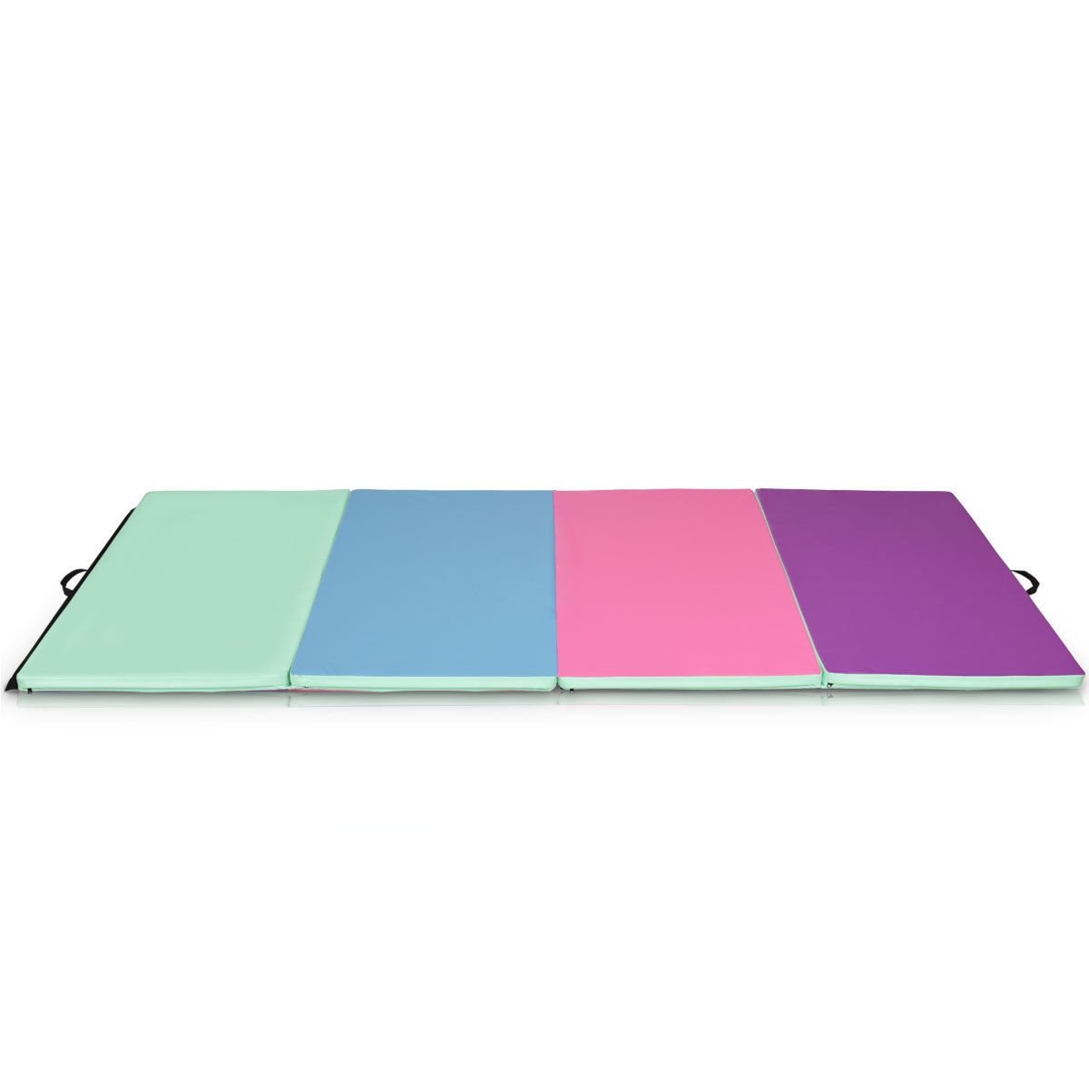 4 Feet x 10 Feet Thick Folding Panel Gymnastics Mat-Multiolor, Multicolor Yoga & Gym Mats   at Gallery Canada