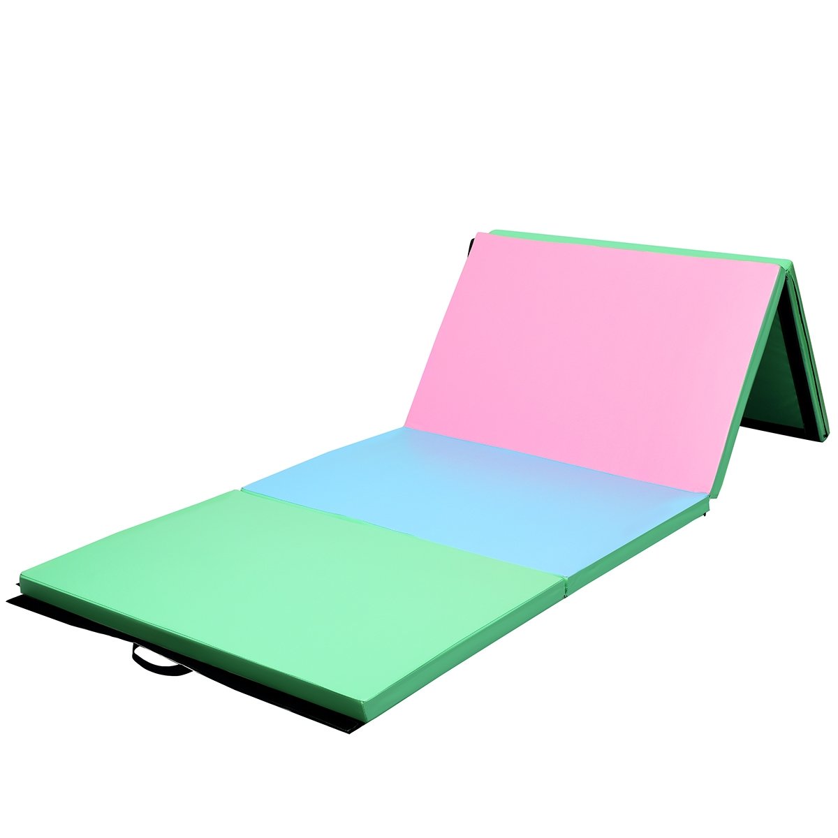 4 Feet x 10 Feet Thick Folding Panel Gymnastics Mat-Multiolor, Multicolor Yoga & Gym Mats   at Gallery Canada