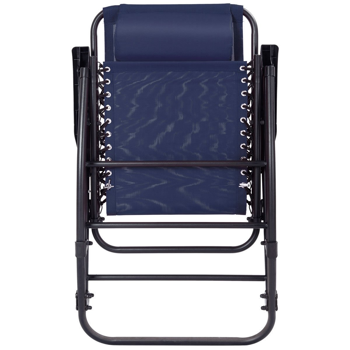 Outdoor Patio Headrest Folding Zero Gravity Rocking Chair, Blue Patio Rocking Chairs & Gliders   at Gallery Canada