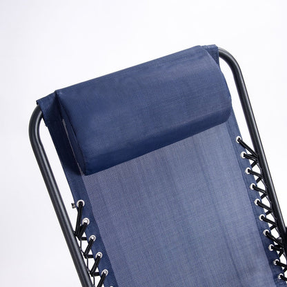 Outdoor Patio Headrest Folding Zero Gravity Rocking Chair, Blue Patio Rocking Chairs & Gliders   at Gallery Canada