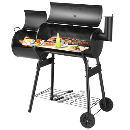 Outdoor BBQ Grill Barbecue Pit Patio Cooker, Black - Gallery Canada