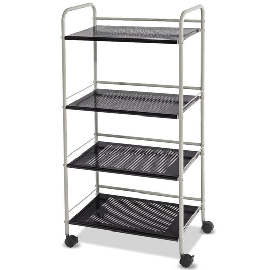 4 Tiers Rolling Cart Storage Display Rack-19.5 Inch - Gallery Canada