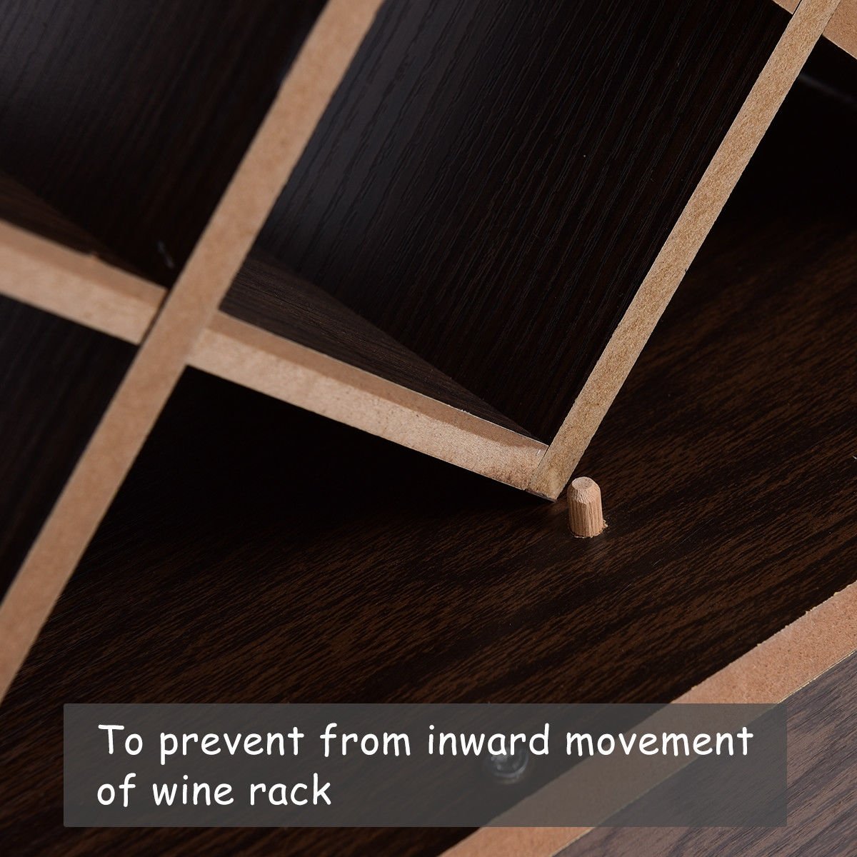 Wall Mount Wine Rack with Glass Holder & Storage Shelf, Walnut Wine Racks   at Gallery Canada