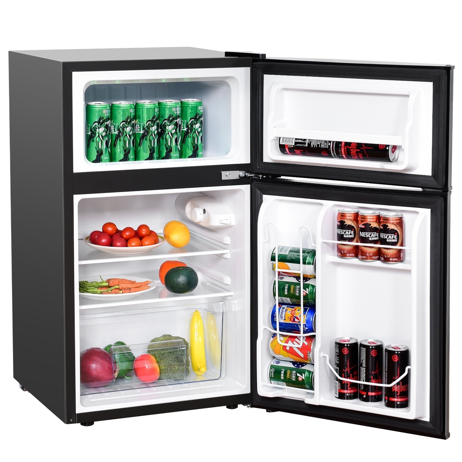 3.2 cu ft. Compact Stainless Steel Refrigerator, Black Refrigerators   at Gallery Canada