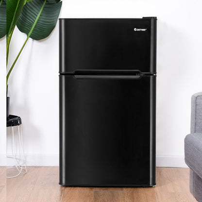 3.2 cu ft. Compact Stainless Steel Refrigerator, Black - Gallery Canada