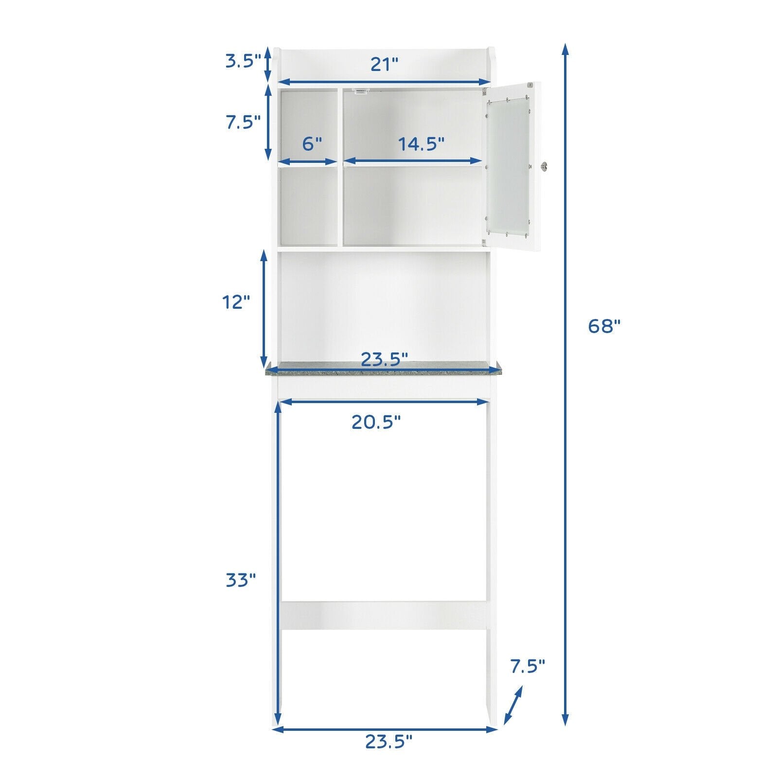 Space Saver White Over-the-Toilet Cabinet Bathroom Etagere   at Gallery Canada