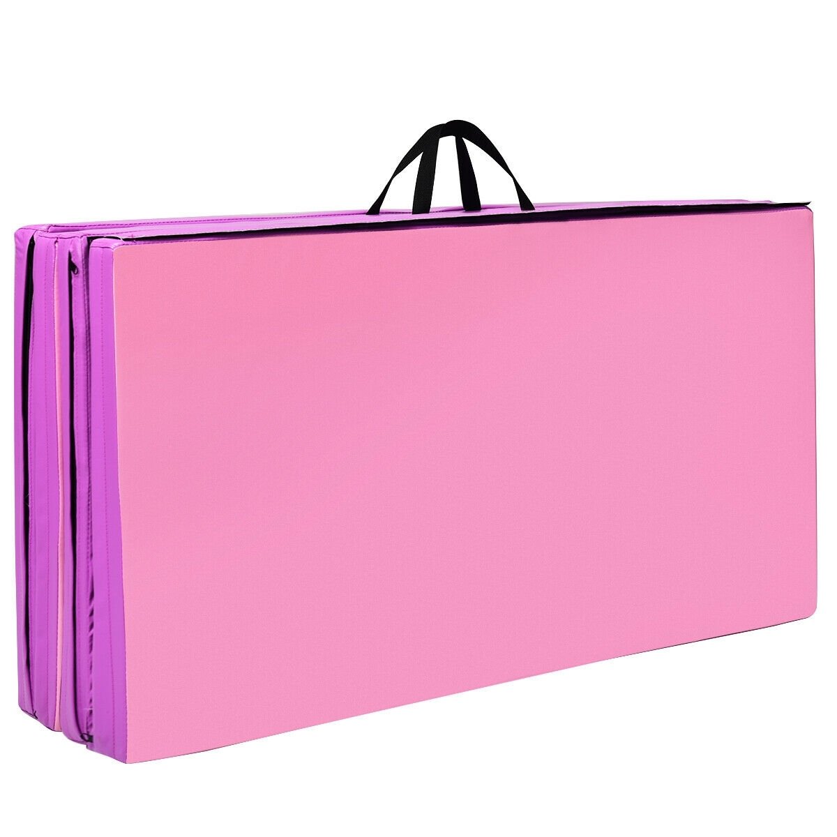 4 Feet x 10 Feet Thick Folding Panel Gymnastics Mat, Pink & Purple Yoga & Gym Mats   at Gallery Canada