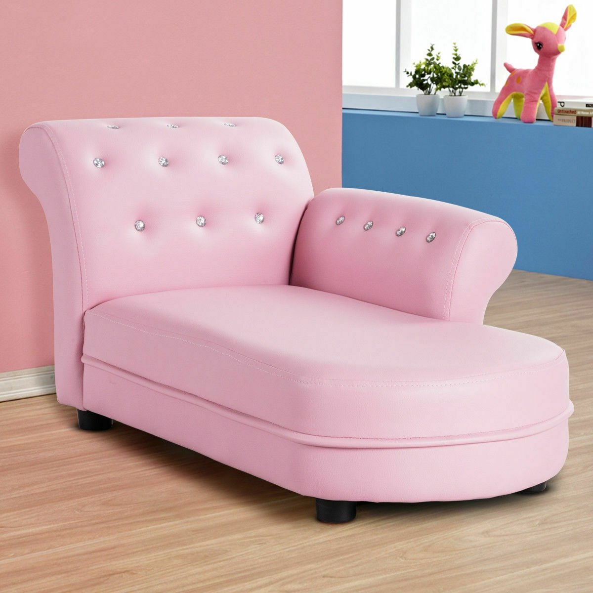 Armrest Relax Chaise Lounge Kids Sofa, Pink Kids Chairs & Seating   at Gallery Canada