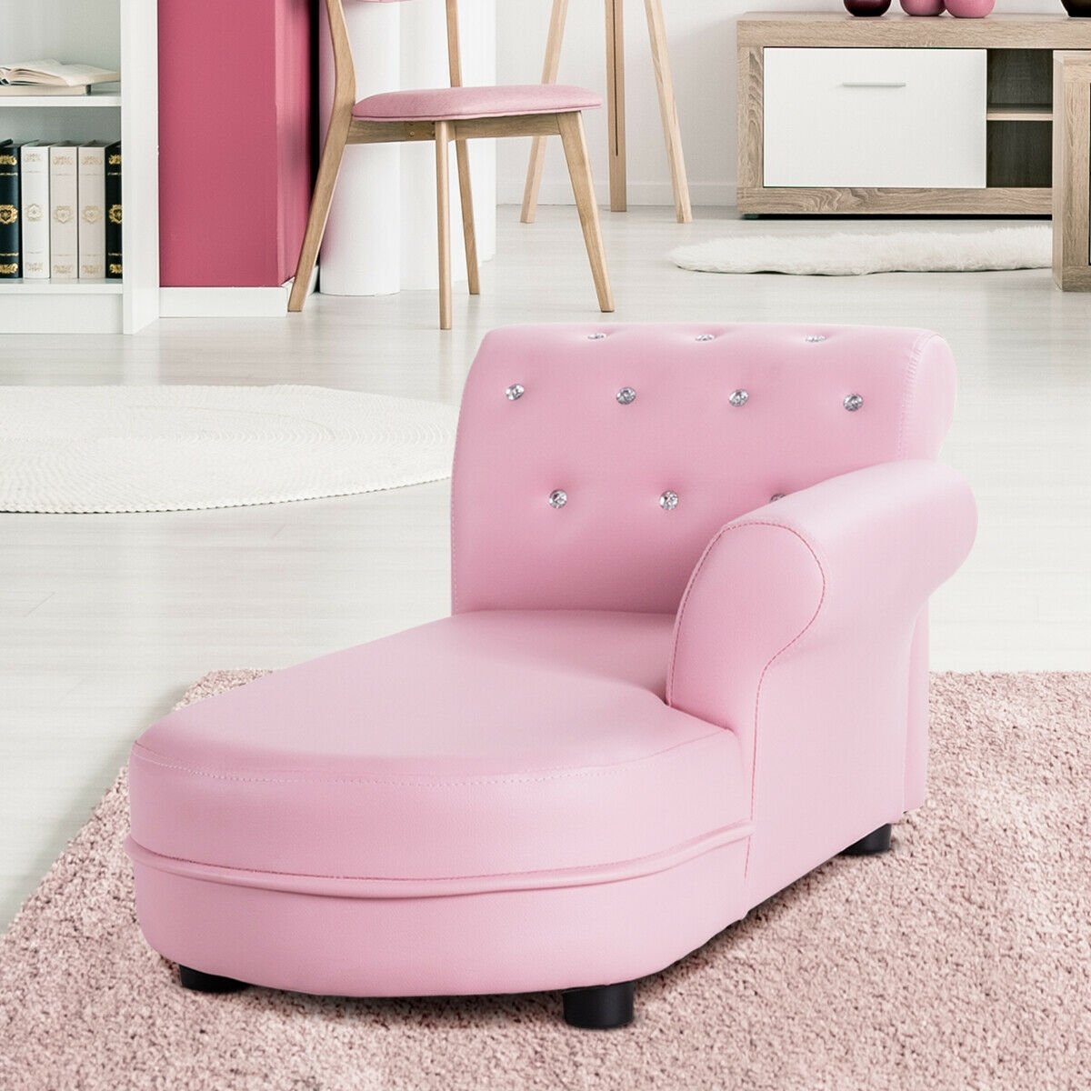 Armrest Relax Chaise Lounge Kids Sofa, Pink Kids Chairs & Seating   at Gallery Canada