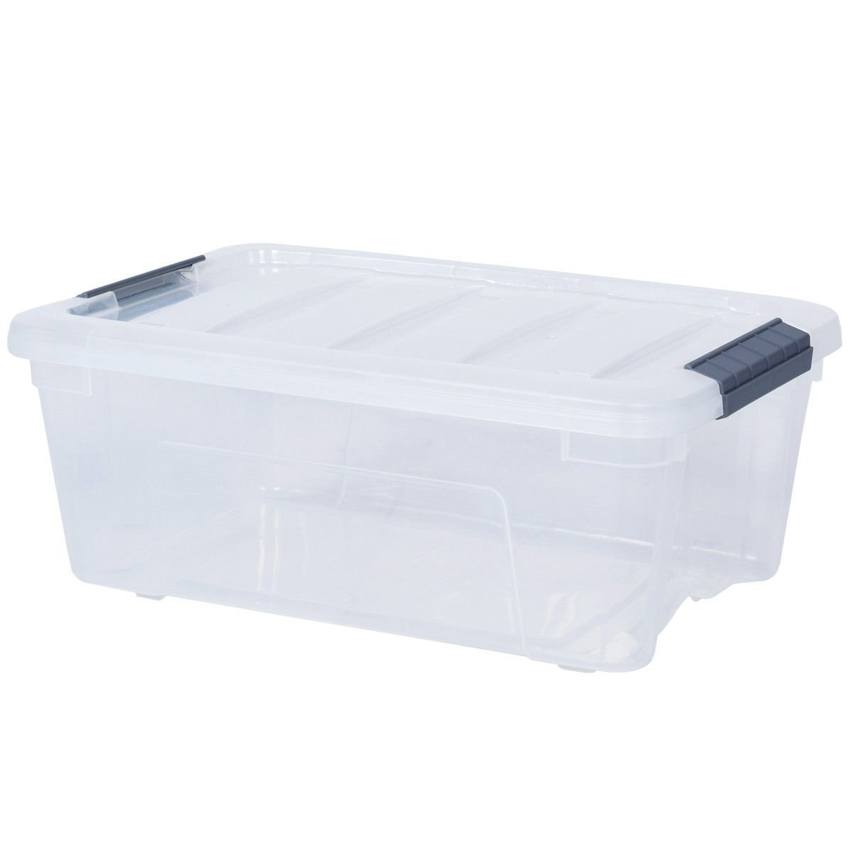 12 Pack 156 Quart Latch Stack Storage Tubs Box, Transparent Clothing & Closet Storage Transparent at Gallery Canada