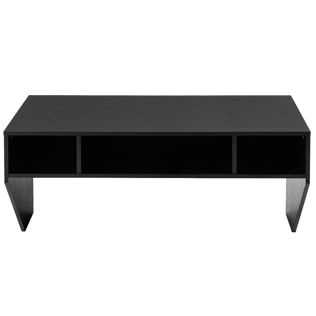 Wall Mounted Floating Sturdy Computer Table with Storage Shelf, Black - Gallery Canada