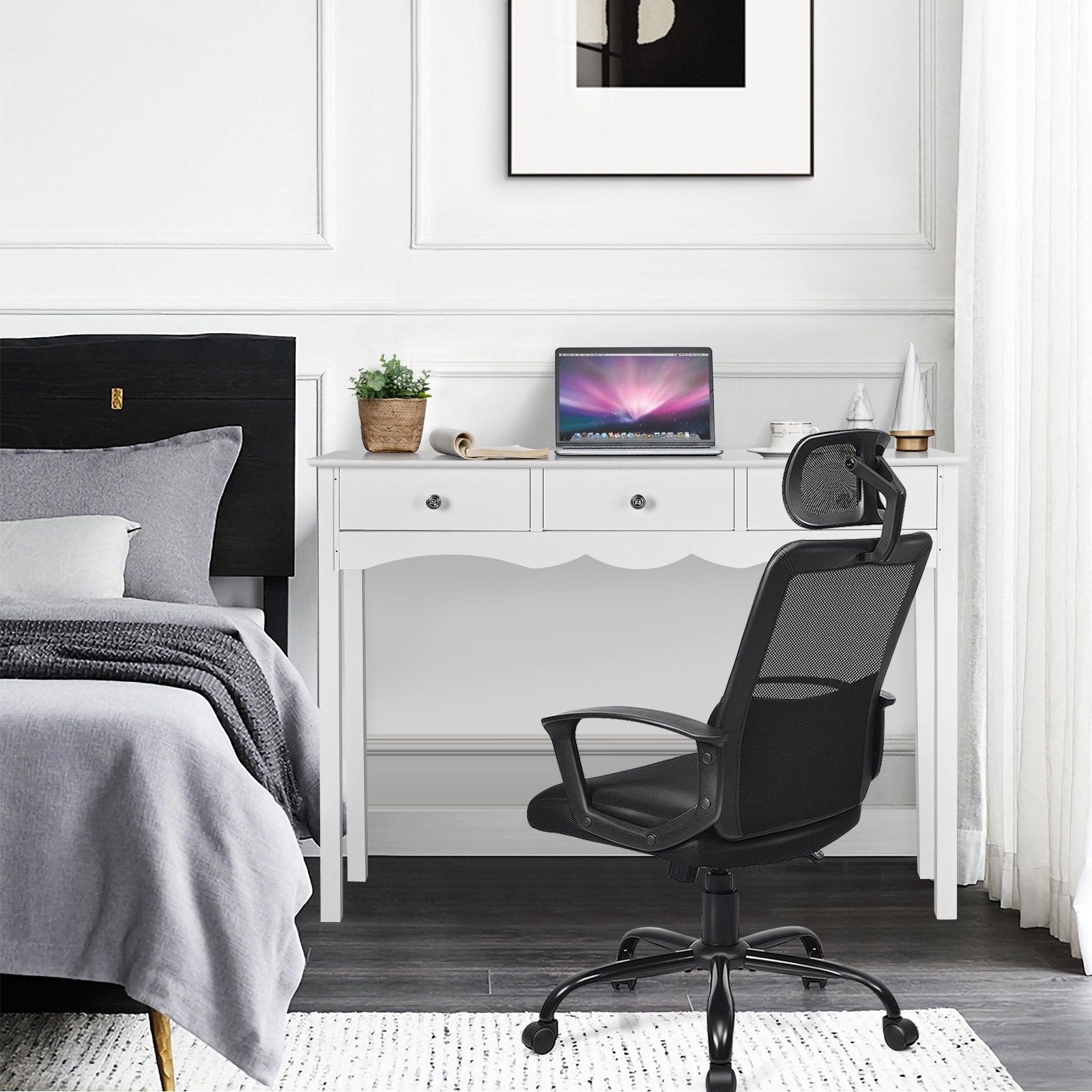 Side Sofa Table with Storage 3-Drawers, White Console Tables   at Gallery Canada