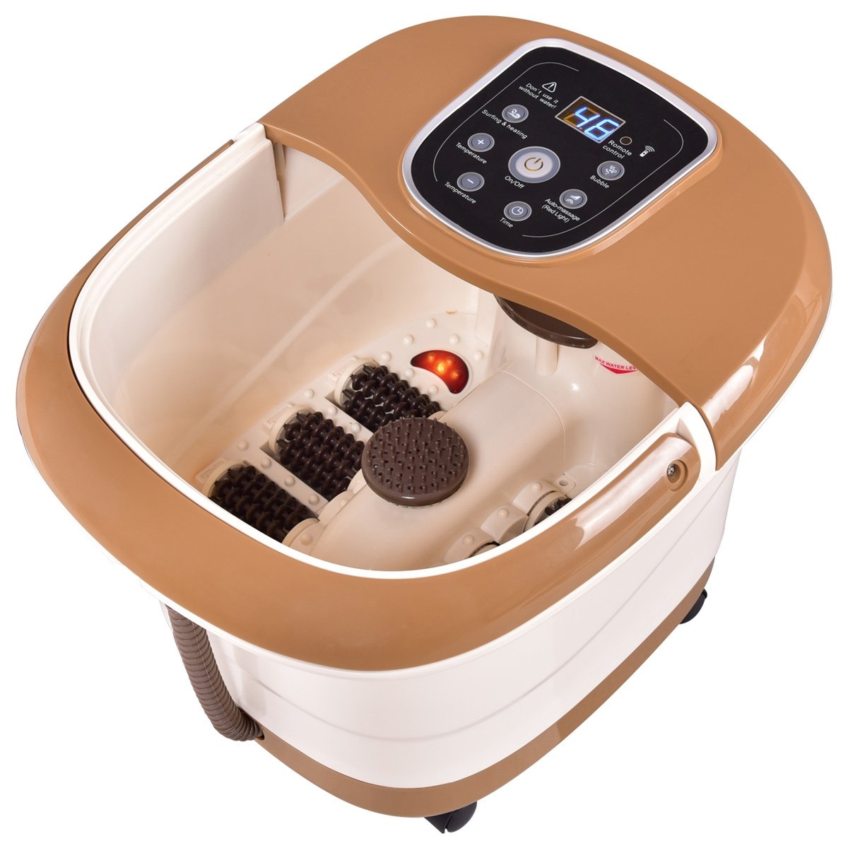 All-in-One Heat Bubble Vibration Foot Spa Massager with 6 Massage Rollers Foot Massager   at Gallery Canada