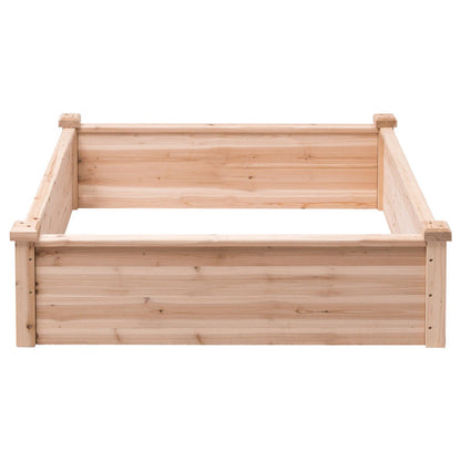 Wooden Square Garden Vegetable Flower Bed, Natural Raised Garden Beds   at Gallery Canada