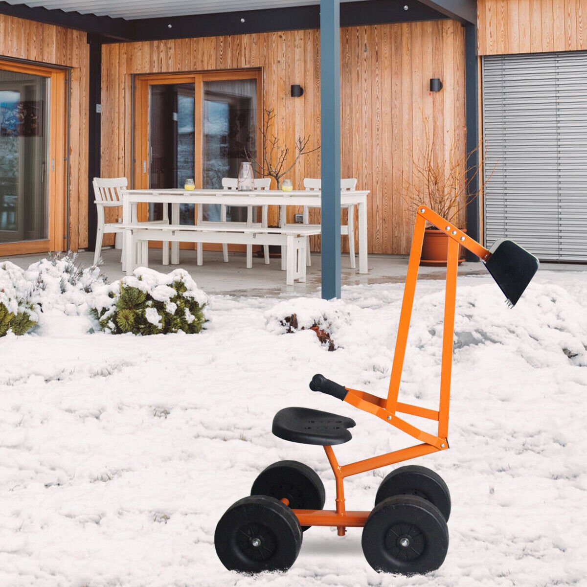 Heavy Duty Kid Ride-on Sand Digger Digging Excavator, Orange Sandboxes   at Gallery Canada