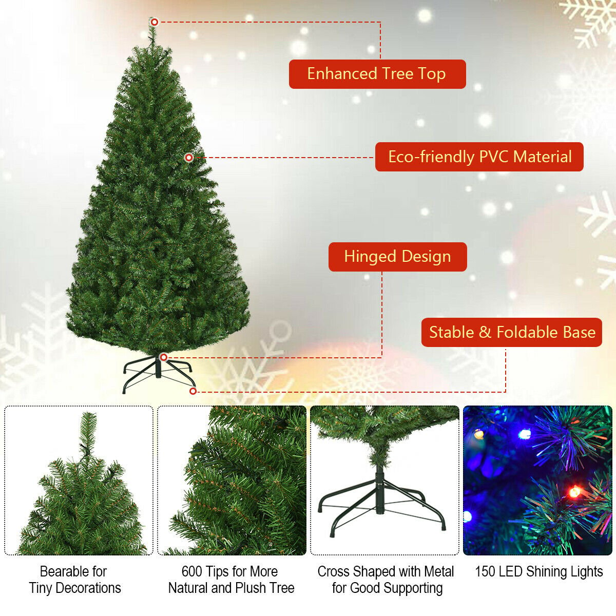 Artificial Premium Hinged Christmas Tree-5 ft, Green Christmas Tree   at Gallery Canada