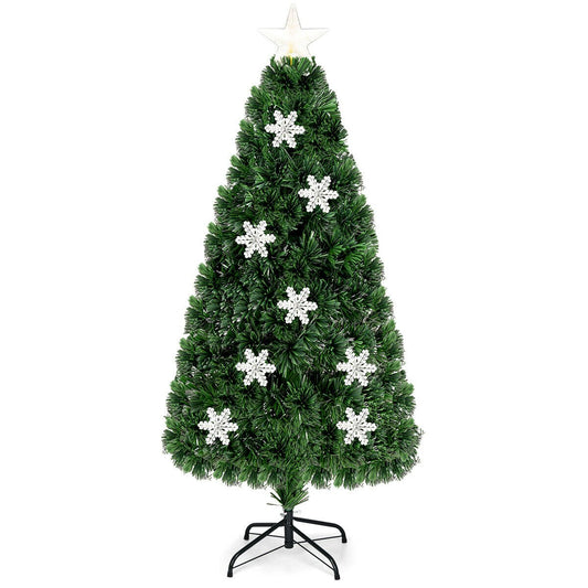 4 / 5 / 6 Feet LED Optic Artificial Christmas Tree with Snowflakes, Green Christmas Tree   at Gallery Canada