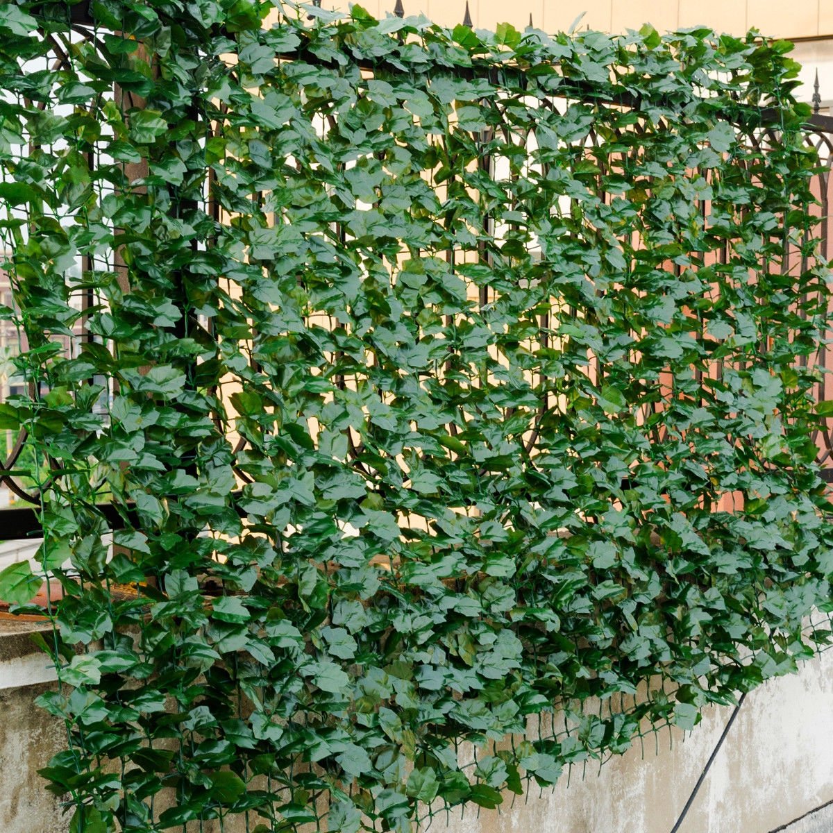 Faux Ivy Leaf Decorative Privacy Fence-40 x 95 Inch, Green Decorative Fencing & Flooring   at Gallery Canada