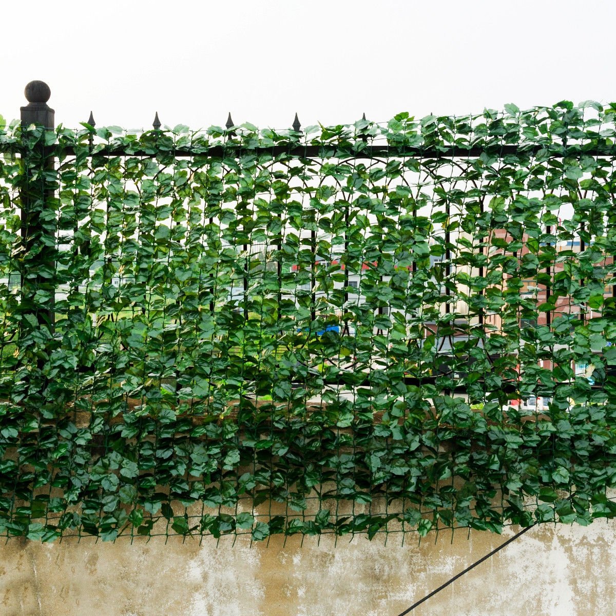 Faux Ivy Leaf Decorative Privacy Fence-40 x 95 Inch, Green Decorative Fencing & Flooring   at Gallery Canada