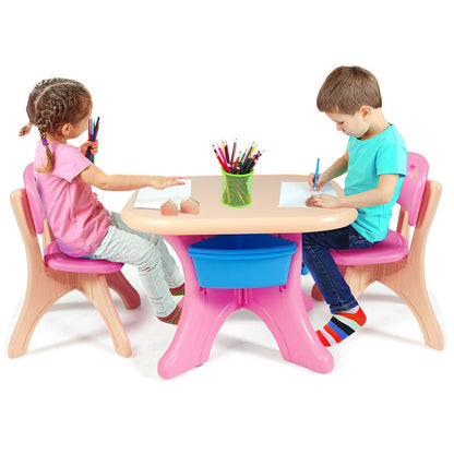 In/Outdoor 3-Piece Plastic Children Play Table & Chair Set, Multicolor Kids Table & Chair Sets   at Gallery Canada