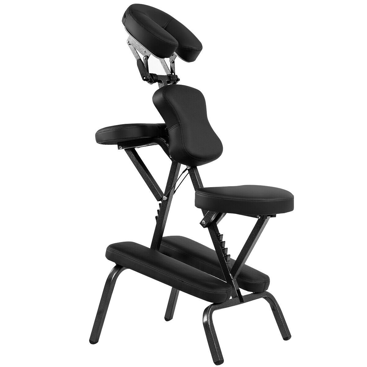 PU Leather Pad Travel Massage Chair with Carrying Bag, Black Spa & Salon   at Gallery Canada