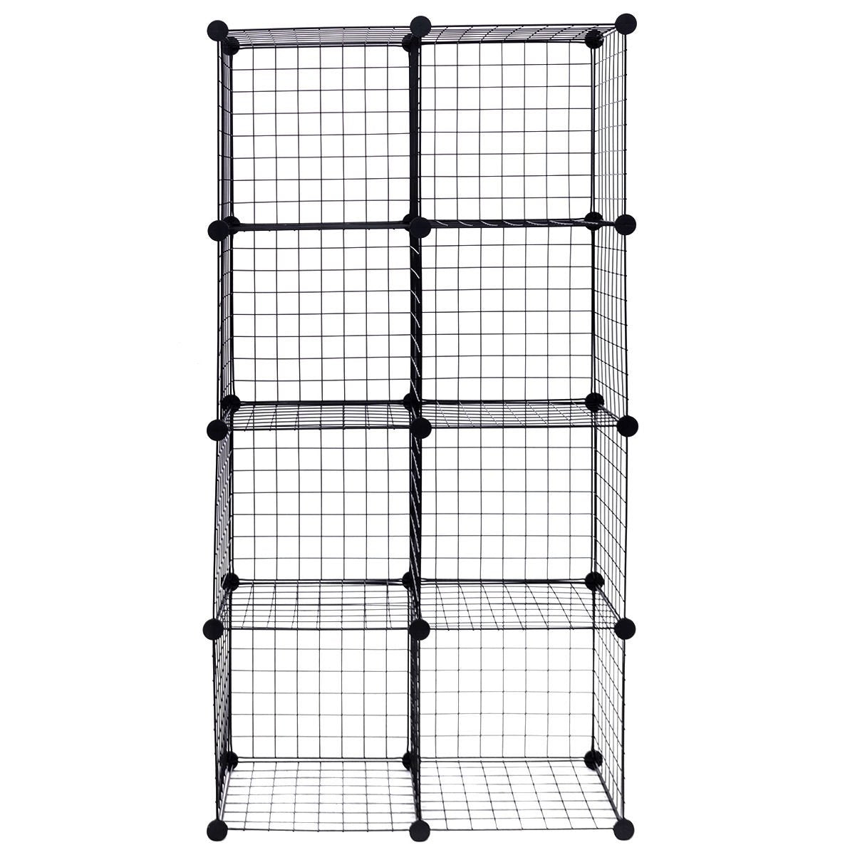 DIY 8 Cube Grid Wire Cube Shelves, Black Clothing & Closet Storage   at Gallery Canada