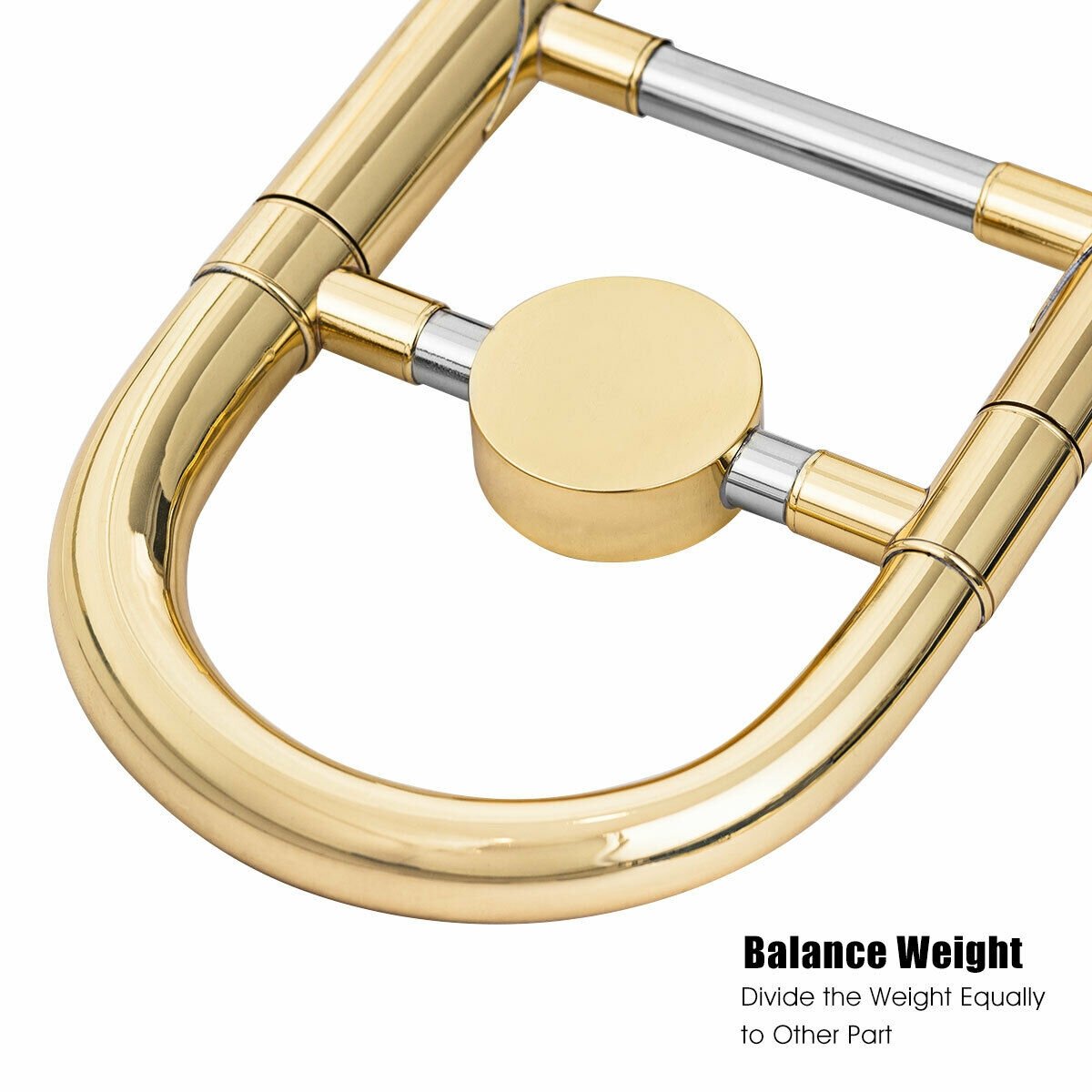 B Flat Trombone Golden Brass with Mouthpiece, Golden Musical Toys at Gallery Canada