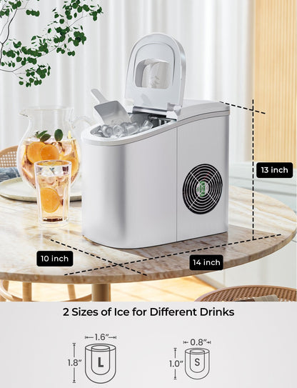 Mini Portable Compact Electric Ice Maker Machine, Silver Ice Makers   at Gallery Canada