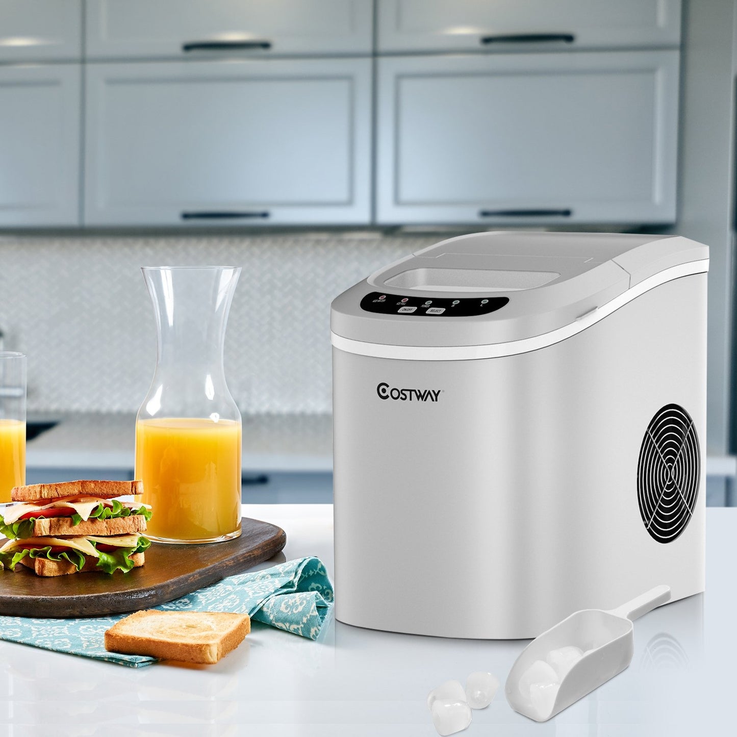 Mini Portable Compact Electric Ice Maker Machine, Silver Ice Makers   at Gallery Canada