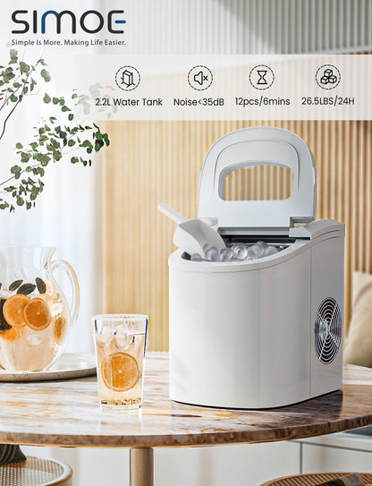 Mini Portable Compact Electric Ice Maker Machine, White Ice Makers   at Gallery Canada