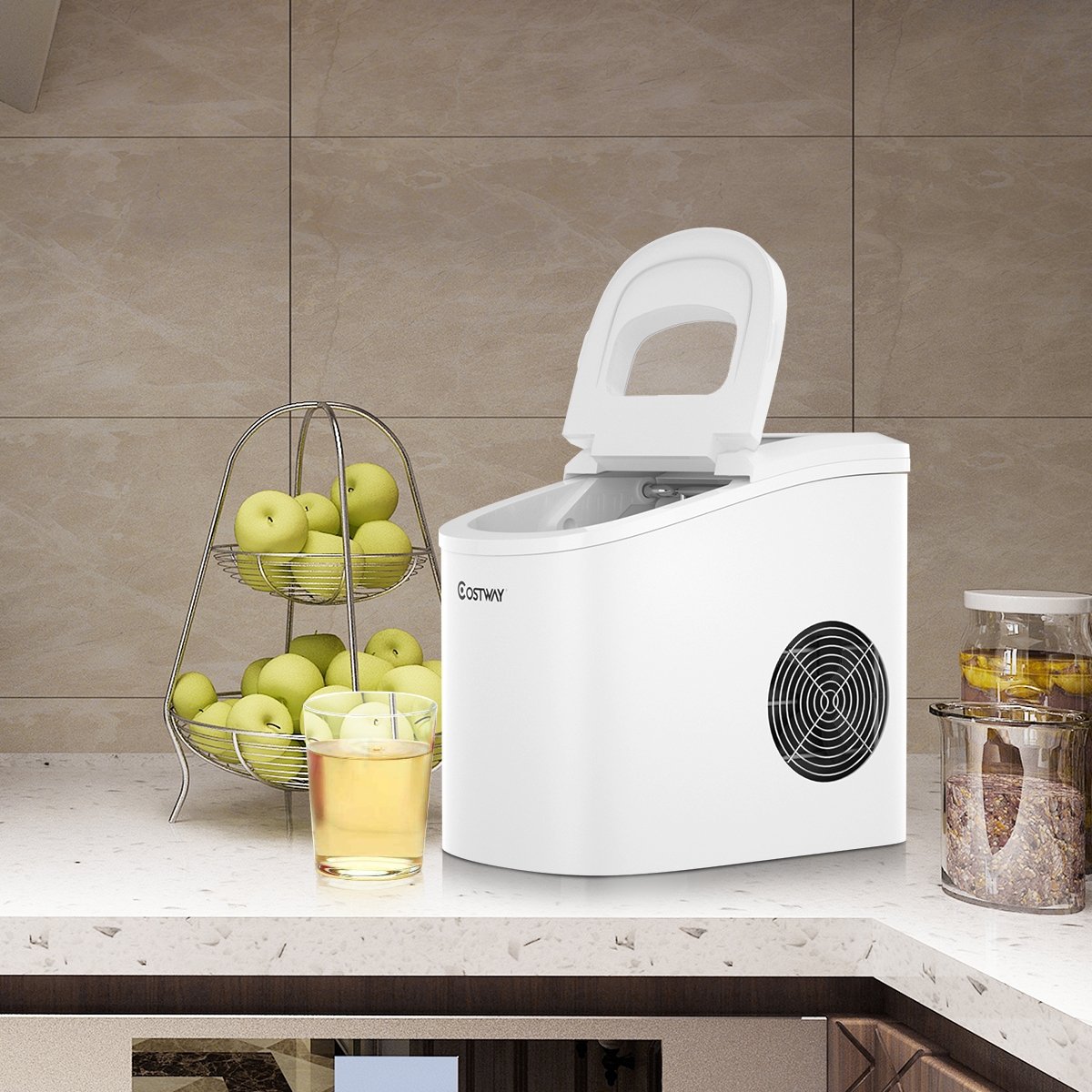 Mini Portable Compact Electric Ice Maker Machine, White Ice Makers   at Gallery Canada