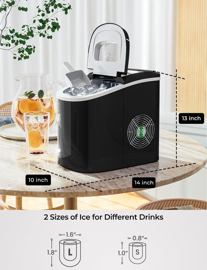 Mini Portable Compact Electric Ice Maker Machine, Black Ice Makers   at Gallery Canada