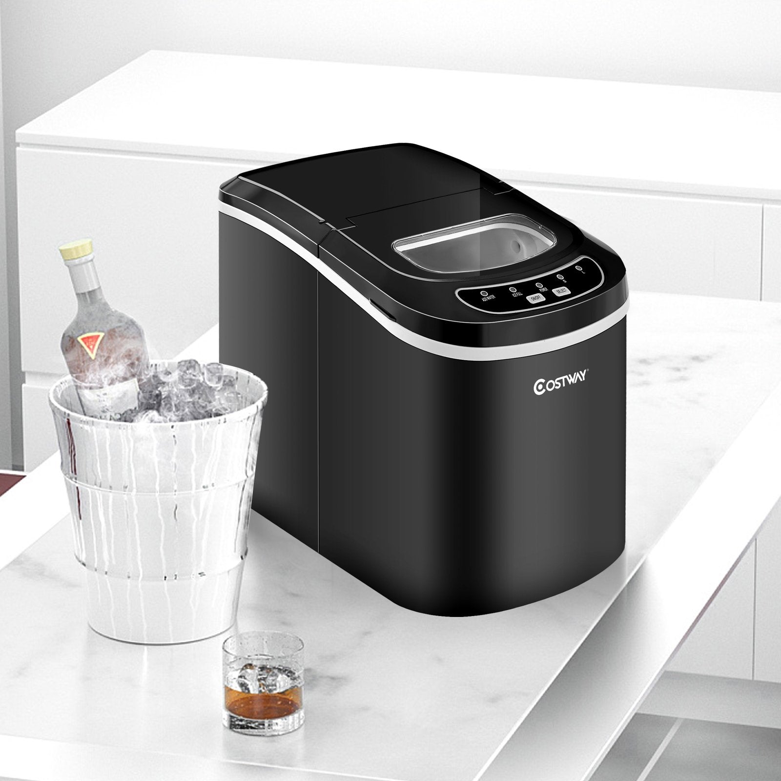 Mini Portable Compact Electric Ice Maker Machine, Black Ice Makers   at Gallery Canada