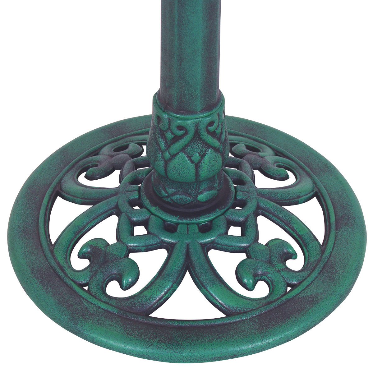 Outdoor Garden Green Pedestal Bird Bath Feeder, Green Chicken Coops   at Gallery Canada