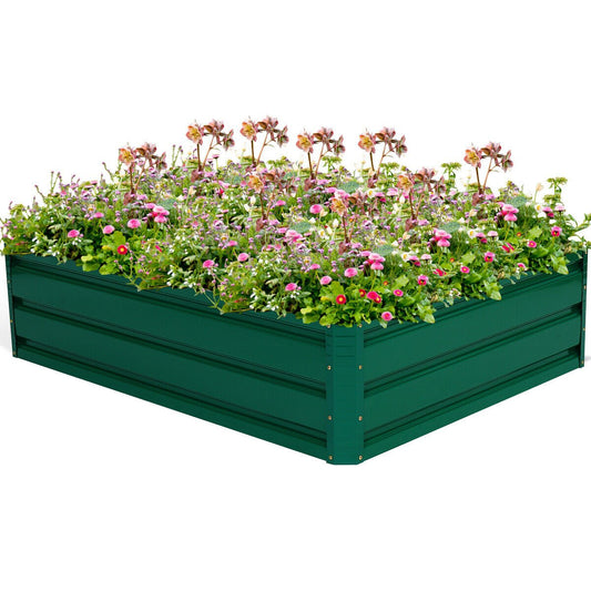 47.5 Inch Patio Raised Garden Bed Vegetable Flower Planter, Dark Green - Gallery Canada