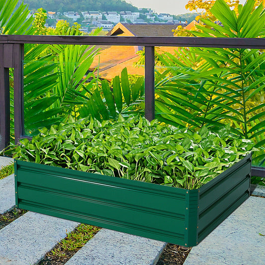 47.5 Inch Patio Raised Garden Bed Vegetable Flower Planter, Dark Green Raised Garden Beds   at Gallery Canada