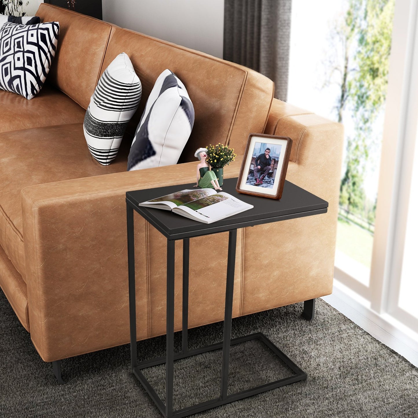 Coffee Tray Sofa Side End Table, Black End & Side Tables   at Gallery Canada