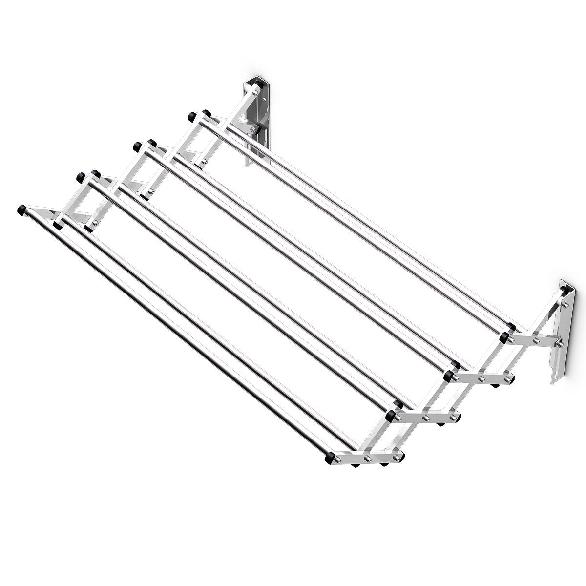 Stainless Wall Mounted Expandable Clothes Drying Towel Rack, Silver Towel Racks   at Gallery Canada