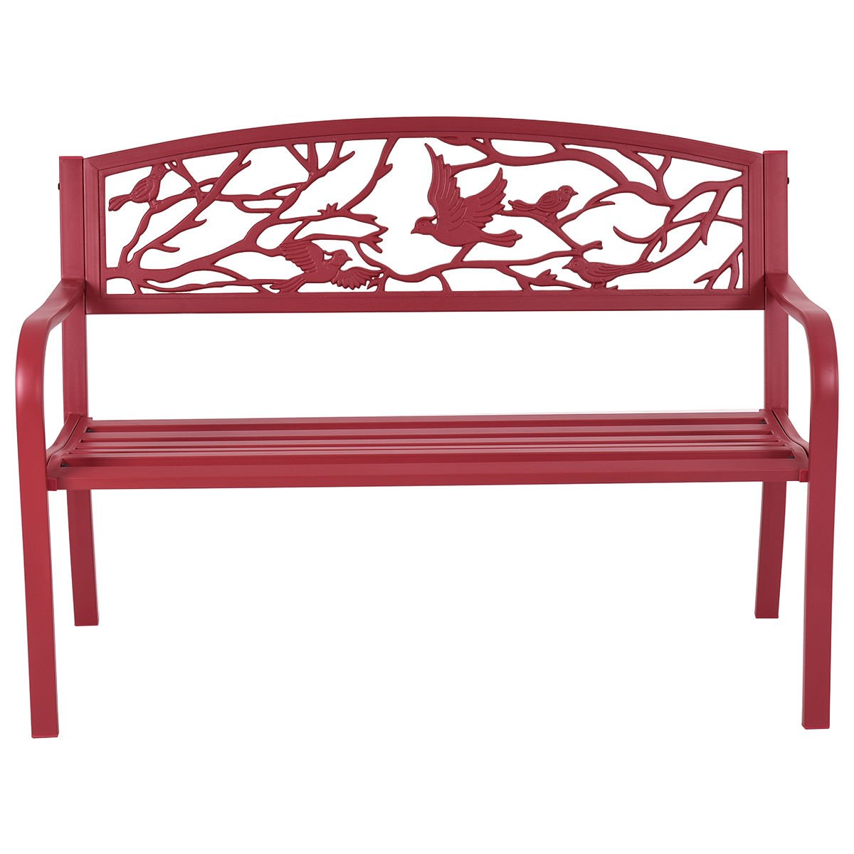 Patio Garden Bench Park Yard Outdoor Furniture, Red Outdoor Benches   at Gallery Canada