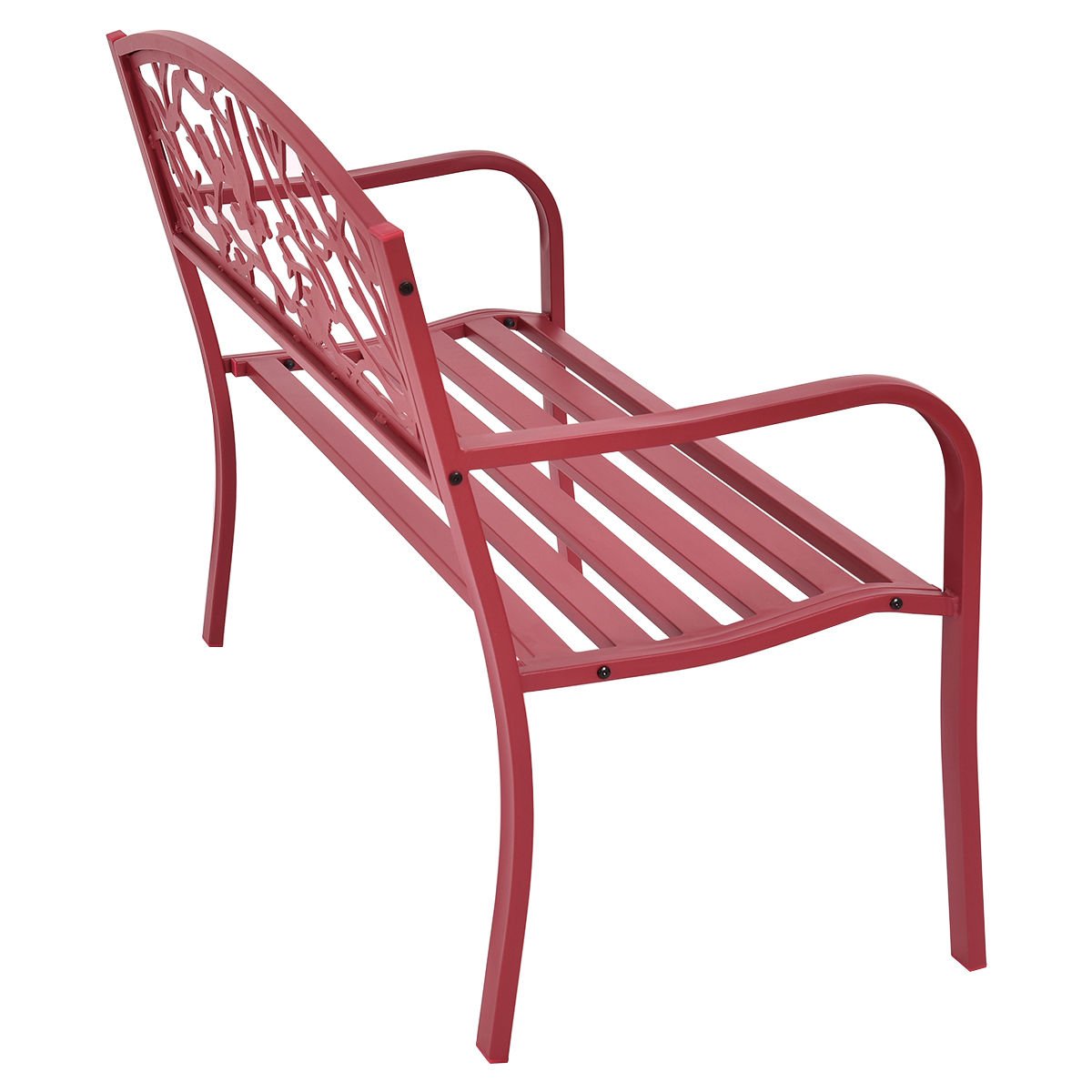 Patio Garden Bench Park Yard Outdoor Furniture, Red Outdoor Benches   at Gallery Canada