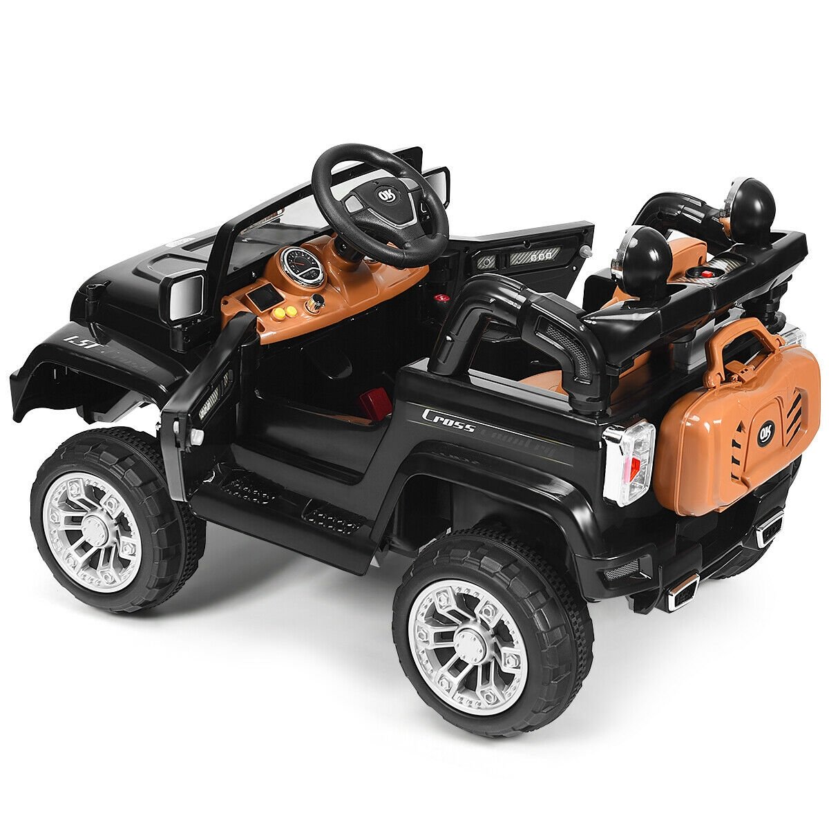 12 V Kids Ride on Truck with MP3 + LED Lights, Black Powered Ride On Toys   at Gallery Canada