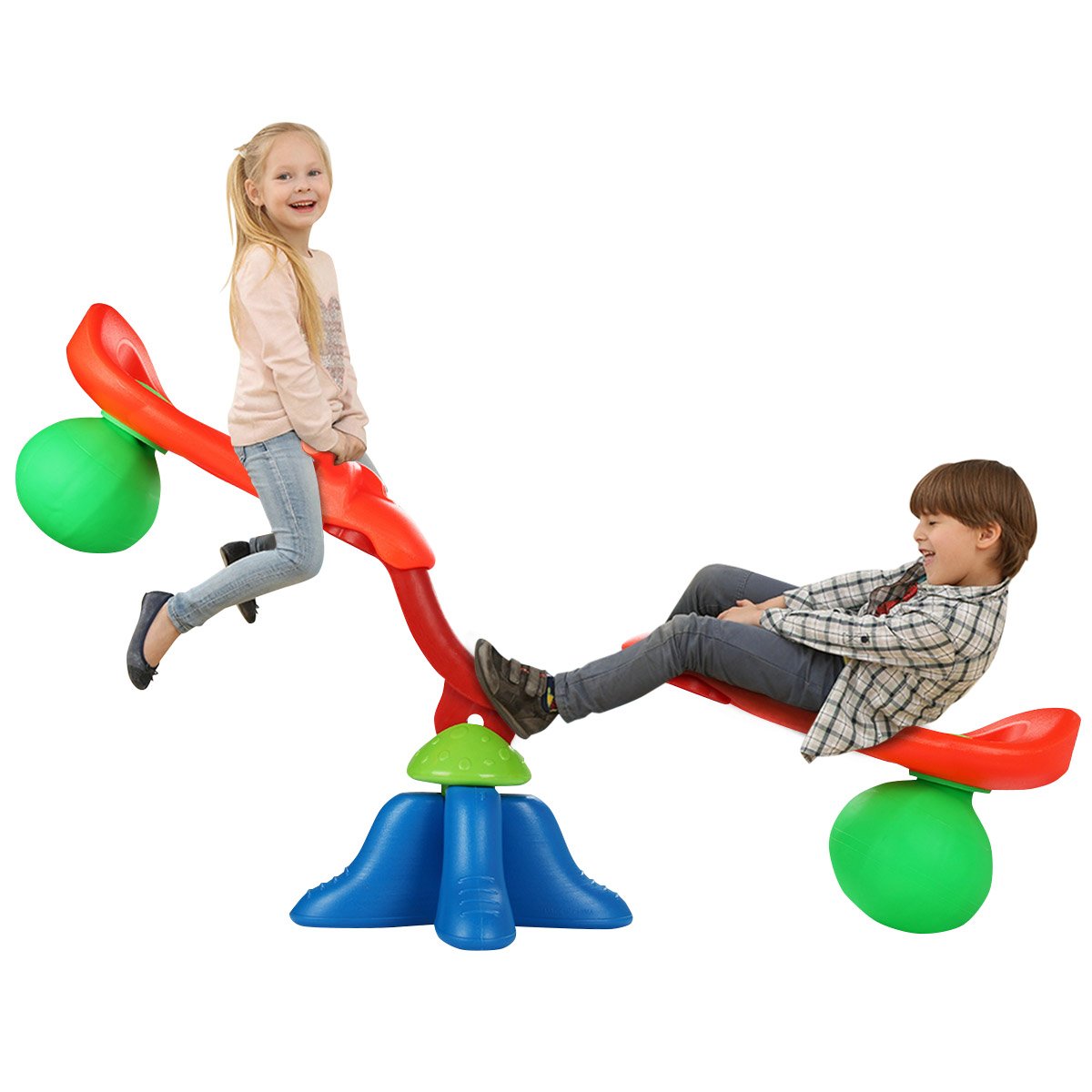 Kid's Seesaw 360 Degree Spinning Teeter, Red Seesaws   at Gallery Canada